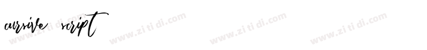 Cursive script字体转换